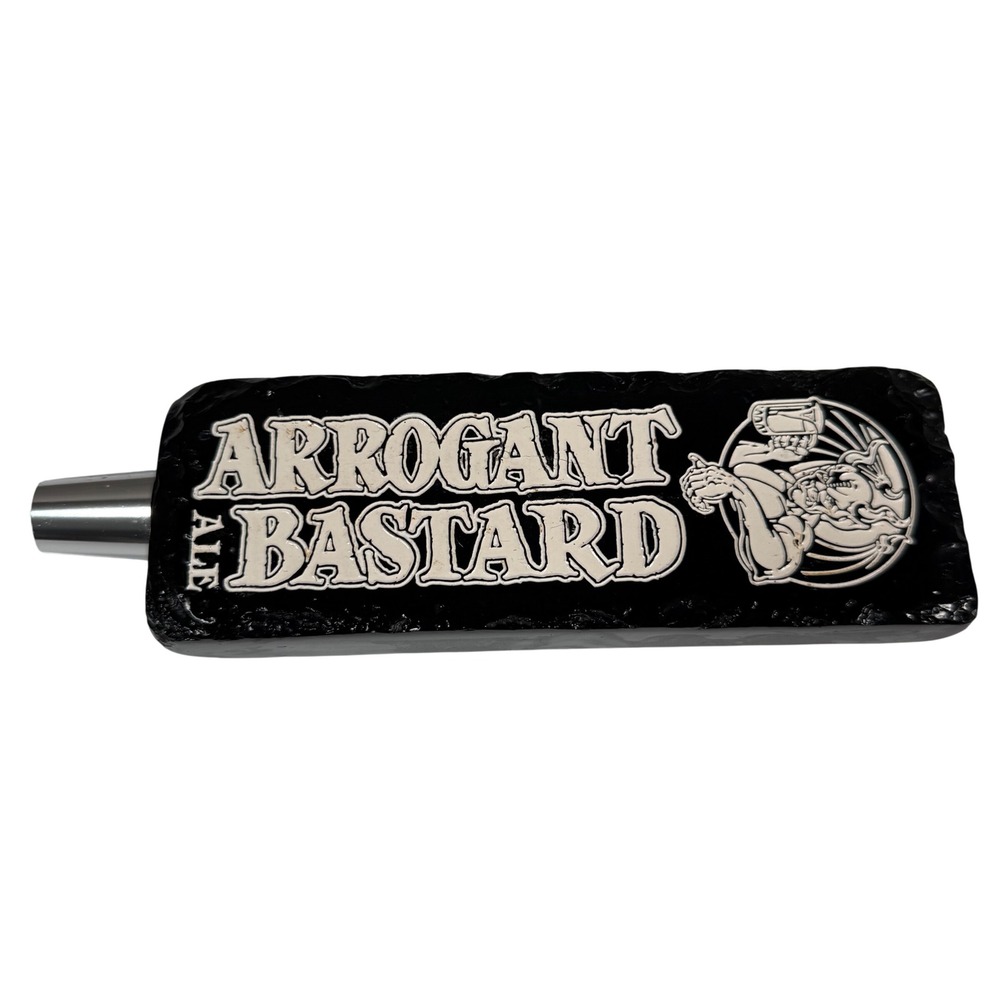 Stone Brewing Arrogant Bastard Ale Beer Tap Handle Black White Gargoyle Barware‎